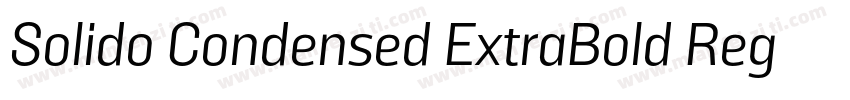 Solido Condensed ExtraBold Regular字体转换
